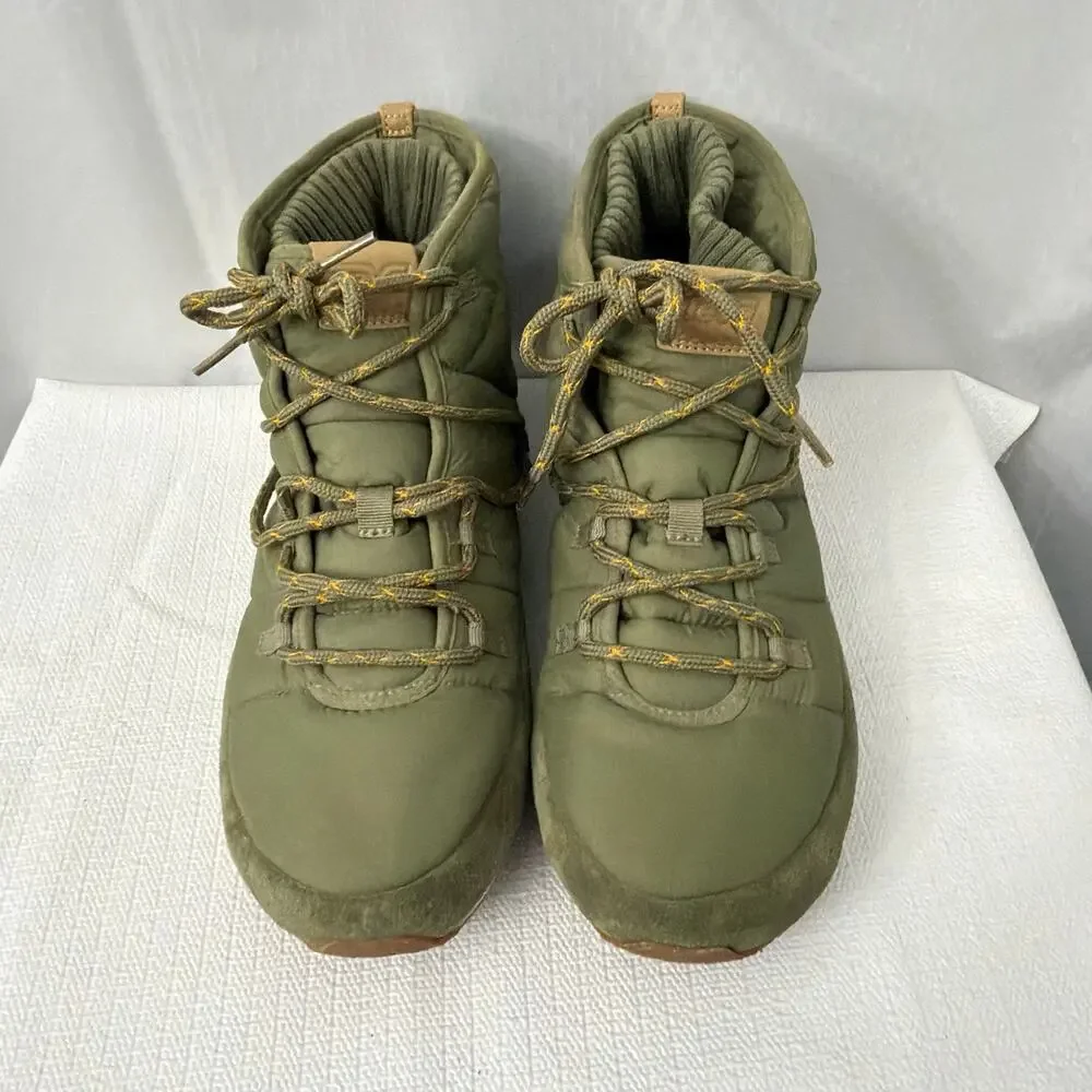 Teva Ember Boots Mens Size 12 Lace Up Winter Quilted Olive Green